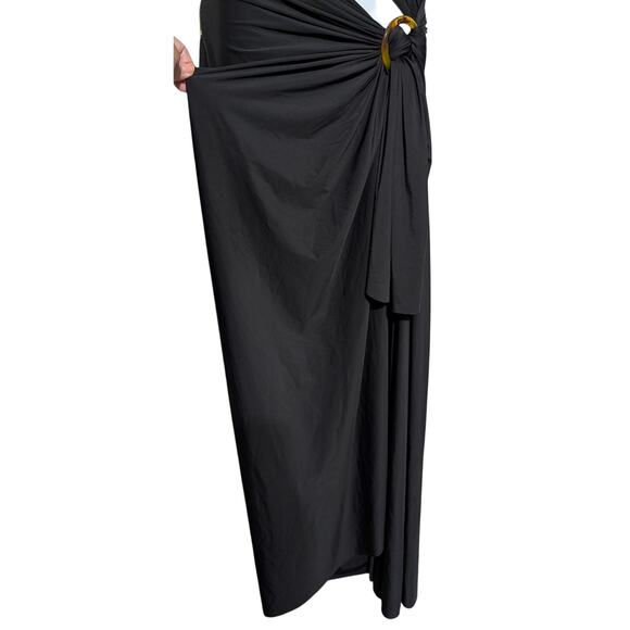 Bronx and Banco Cleopatra Small Black Maxi Dress Designer Gown Sexy Halter Dress - Picture 9 of 16